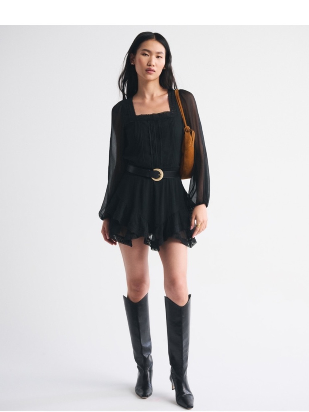 A&F Black Long-Sleeve Romper